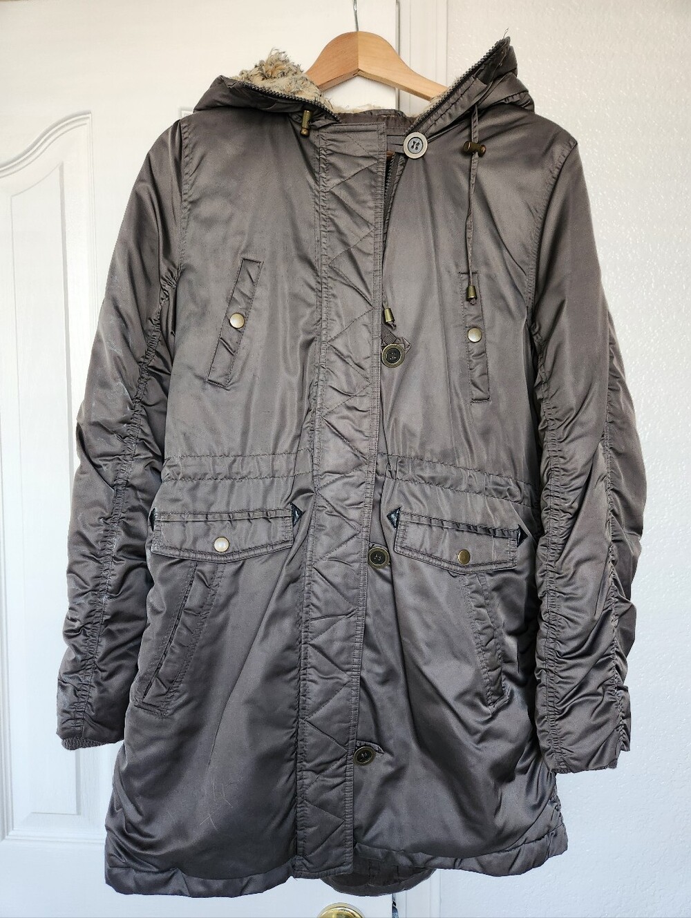 Maurices Dark Green Hooded Winter Jacket Coat Size M